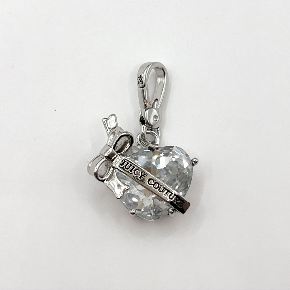 Juicy Couture clear heart locket charm
